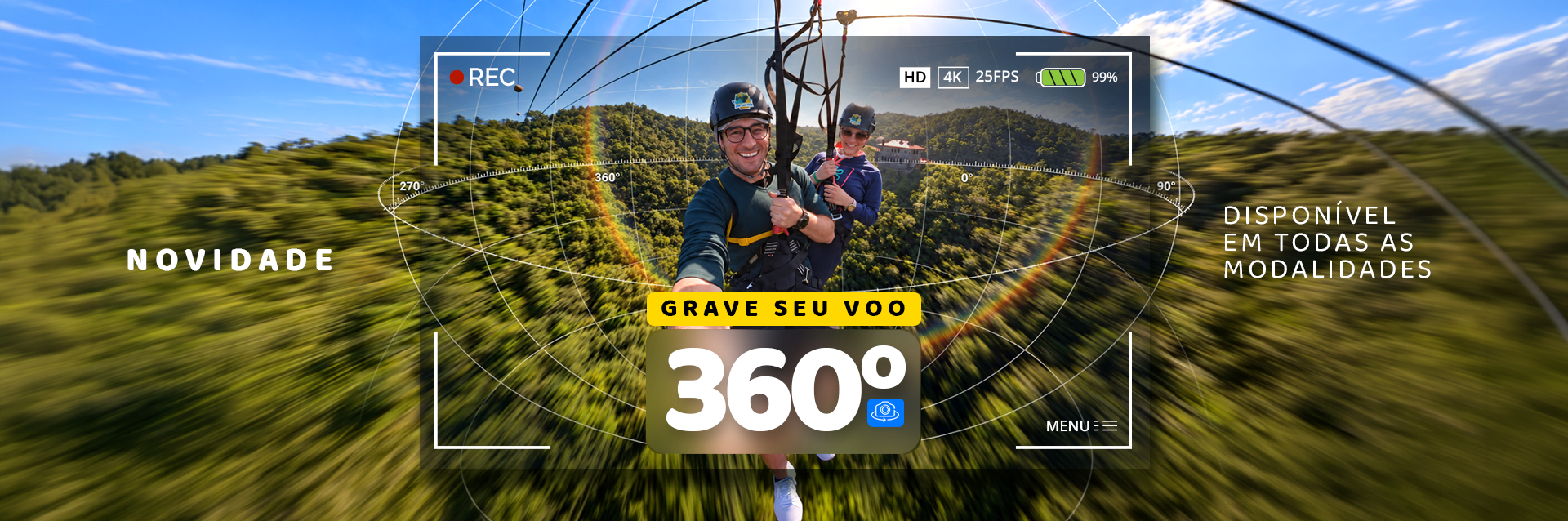 Gravação Insta 360º